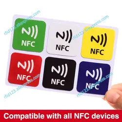 Ntag215/NTAG216/NTAG213 этикетки nfc наклейка телефон Доступные клейкие этикетки RFID