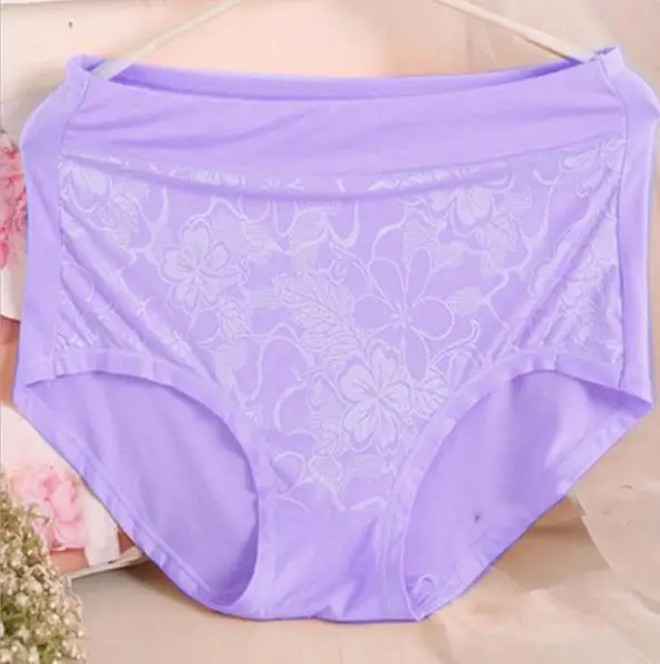 AS07 pantalon femme 2018 New Lace Modal Sexy Briefs Women Plus Size 6XL High Waist Panties