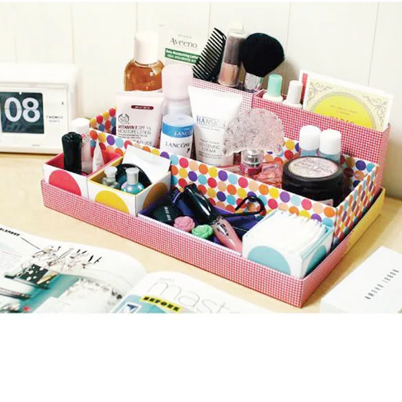 New Arrival Desk Cosmetic Storage Box Container Bag Stuff