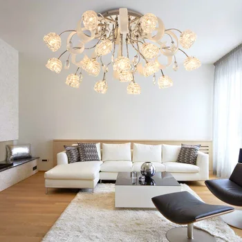 

European ceiling lamp bedroom lamp modern minimalist living room remote control personality restaurant crystal lamp led lighting