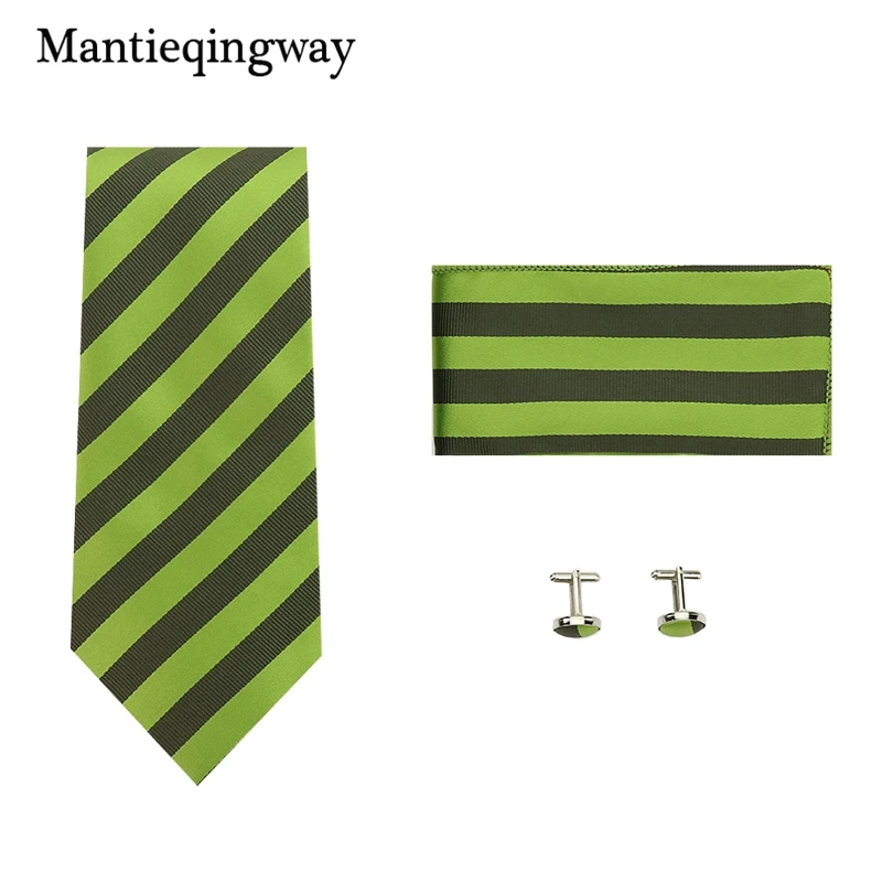 Mantieqingway деловой галстук набор для мужчин повседневное карманное квадратное