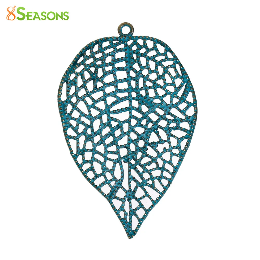 

8SEASONS Women Fashion Vintage Jewelry Zinc Alloy Patina Pendants Leaf / Dragonfly / Cross Untique Charms Antique Bronze 3 PCs