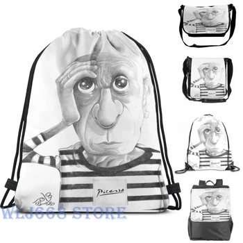 

Funny graphic print shoulder Bags women Picasso Single shoulder backpack travel for men Gym Bag