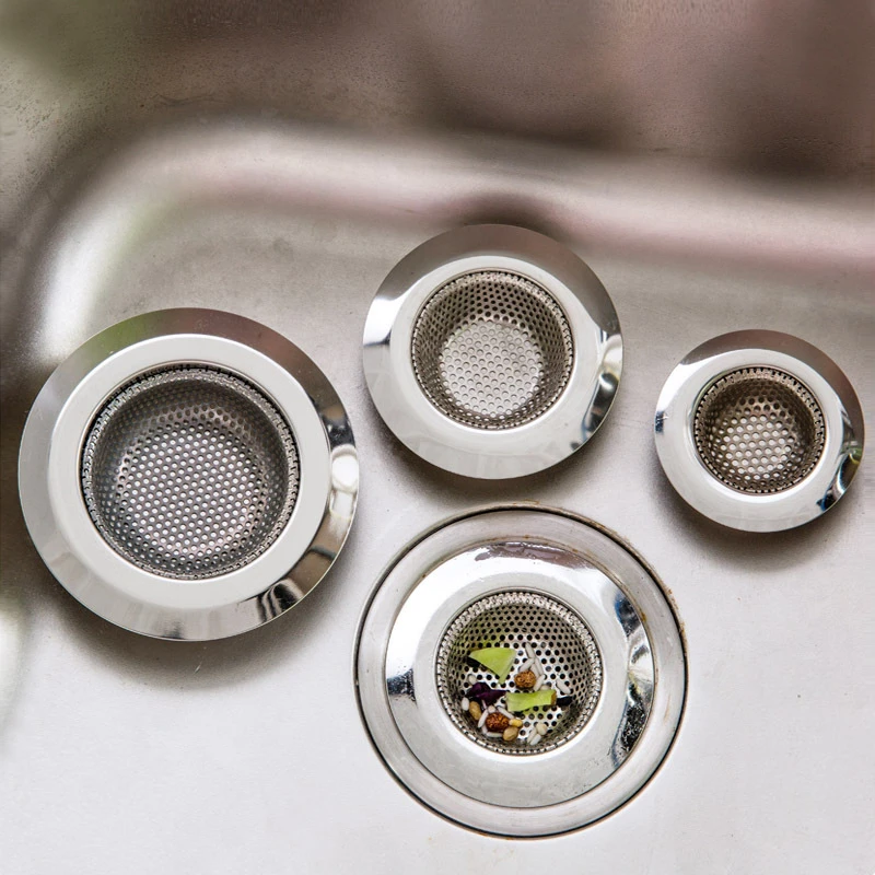 1Pcs Stainless Steel Sink Filter Hair Strainers Kitchen Bathroom Round Drain 1Pcs Stainless Steel Sink Filter Hair Strainers Kitchen Bathroom Round Drain