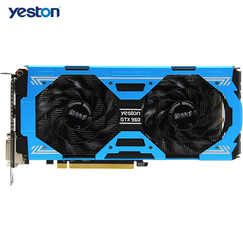 Yeston Master GTX960 2G DDR5 gaming video card NVIDIA GTX960 2G GDDR5 desktop graphics card DirectX 12 3 years warranty