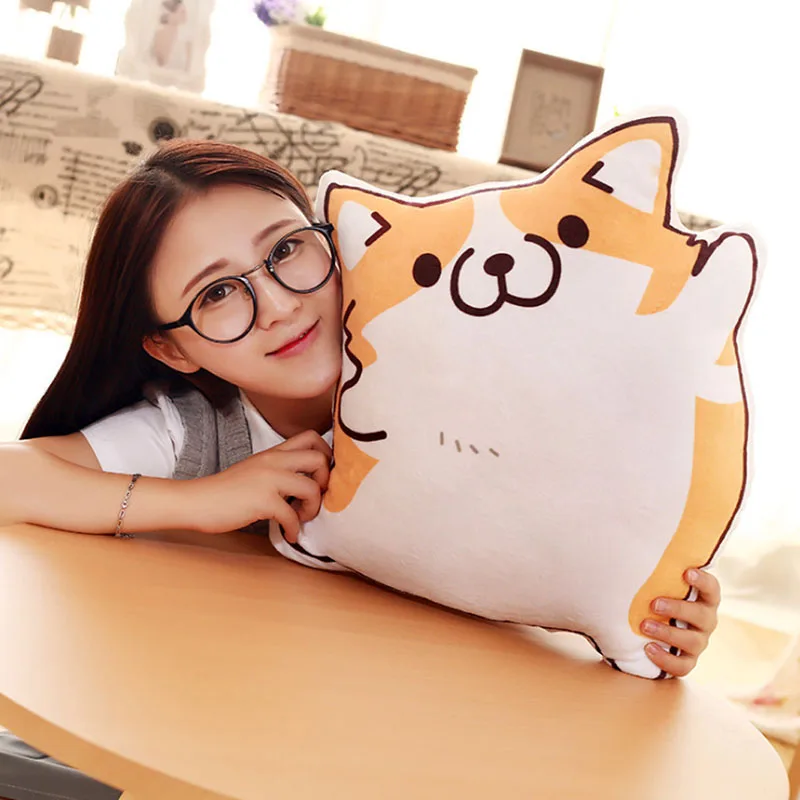 

Cartoon Figure Corgi Plush Pillows Stuffed Animal Cushion Valentine's Day