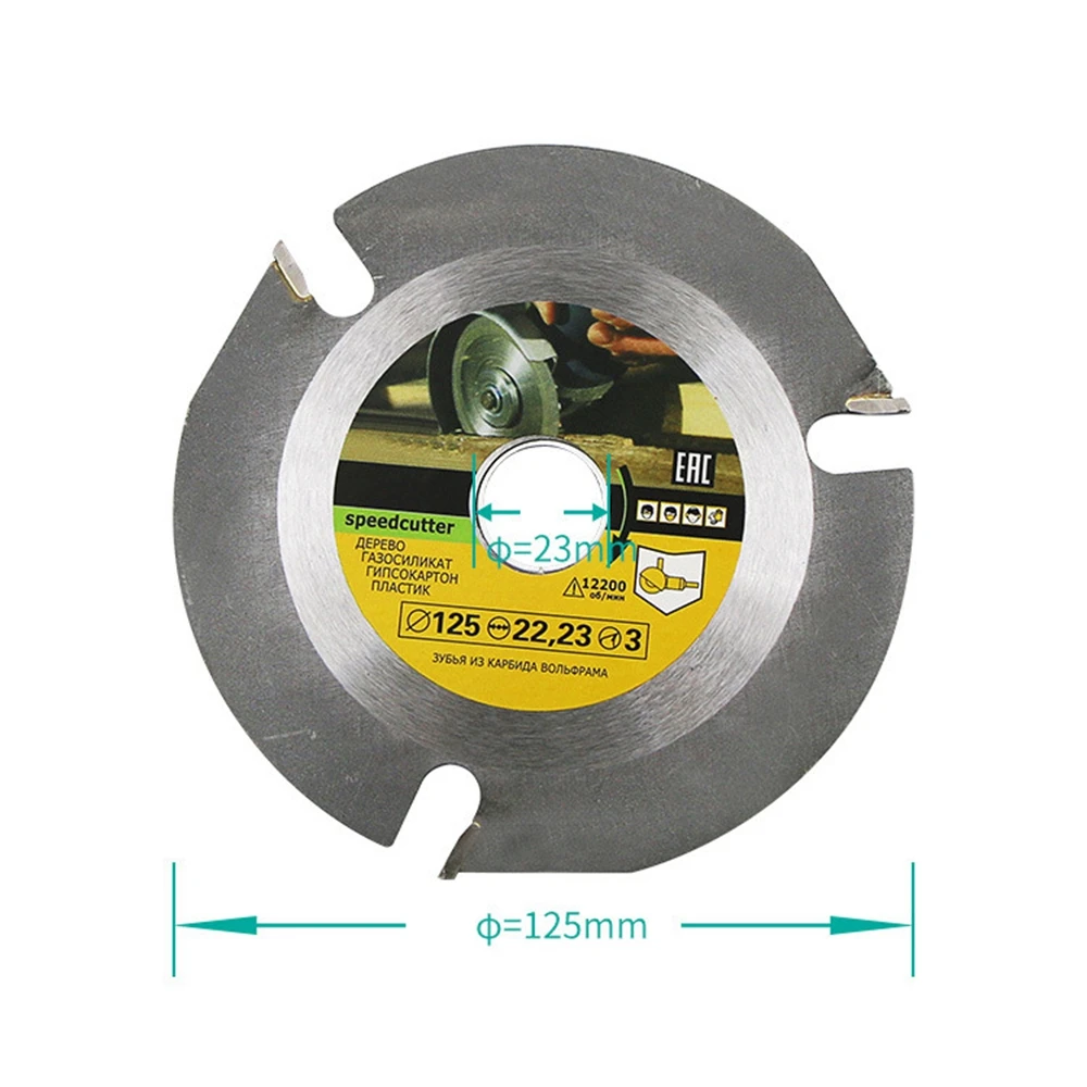 

5'' Multifunction Speedcutter Carving Disc for Wood Cutting/ Grooving Grinding Wheel Blade 3 Carbide Tooth 125X22mm