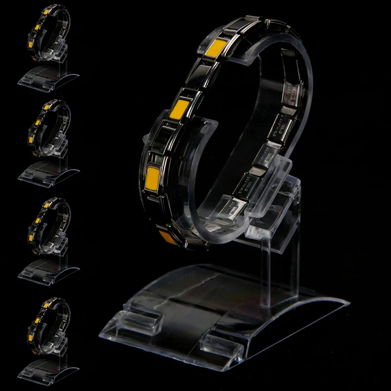 5 шт. ювелирных изделий Организатор стенд прозрачный акриловый часы браслет показывая Дисплей держатель стойки станции Ювелирные изделия