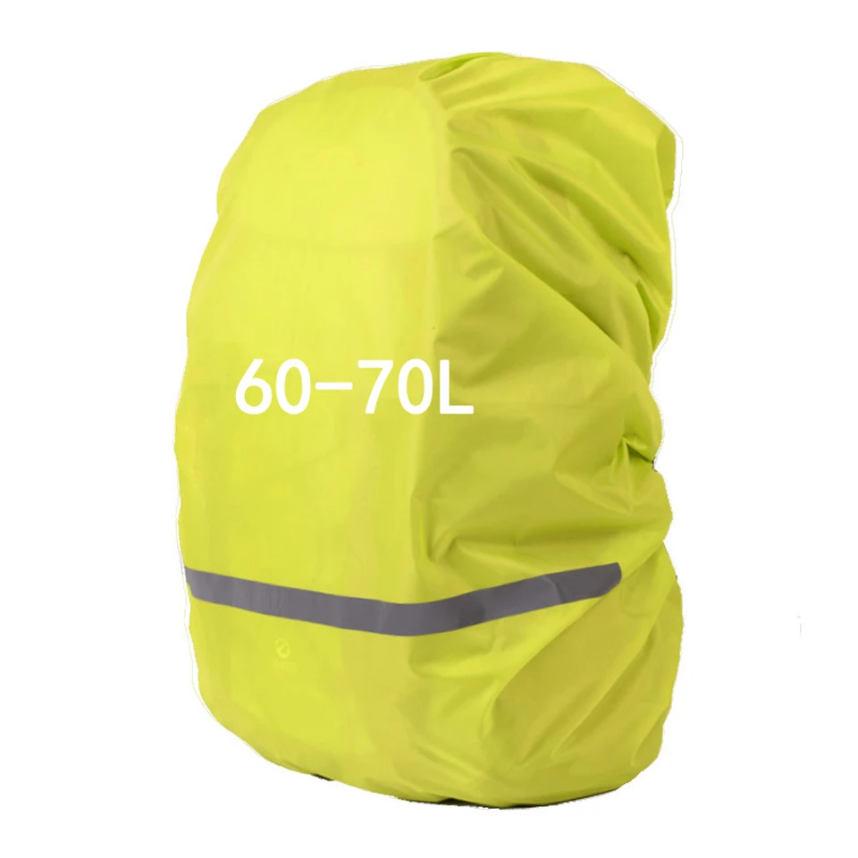30-70L ночной светоотражающий дождевик рюкзак Водонепроницаемый походный рюкзак для кемпинга спортивные Чехлы для путешествий дождевик - Цвет: Green 60-70L