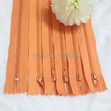 20 unids Nylon bobina cremalleras Tailor herramientas de costura Craft 9 pulgadas de color naranja