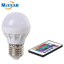 zk50 LED RGB Bulb Lamp AC85-265V E27 E26 LED Spot Blubs Stage Night Lights Holiday RGB lighting+IR Remote Control LED Bulb RGB