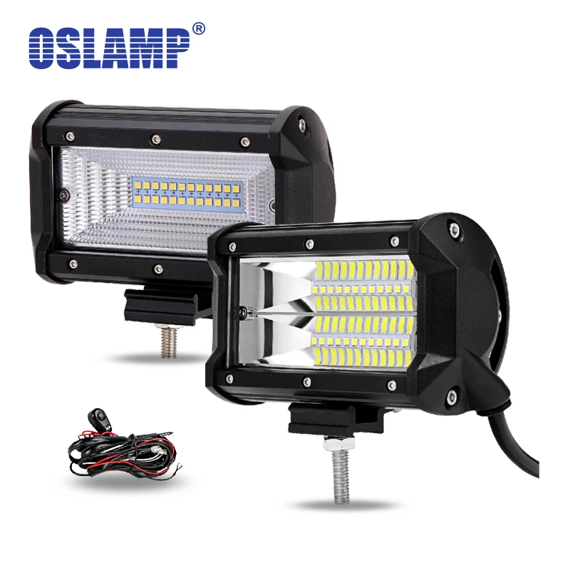 

Oslamp 5" 72W LED Work Light Off-Road Flood Beam Led Car Light for Truck SUV ATV Forklift Boat 4x4 4WD Led Driving Lamp 12v 24v