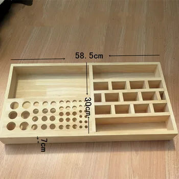 

Solid Wood Tool Platform Leatherwear Leather Carving Tool storage Workbench leather craft handmade