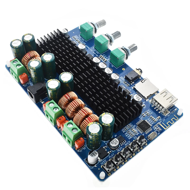 TPA3116 50 Вт + Bluetooth USB TF декодер 2 1 канала цифровой усилитель мощности плата