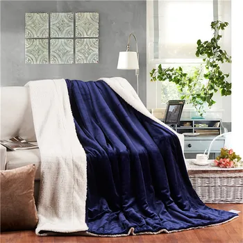 

New Kid Adult Solid Thick Flannel Super Warm Soft Cashmere Blankets Double Layer Bedspreads Throw Blanket for Sofa Bed