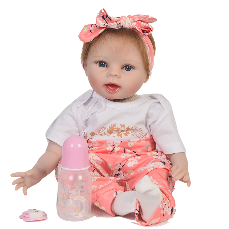 

22inch silicone reborn bb reborn vinyl dolls Cute Soft Baby Alive adorable collection doll Kid Fashion baby reborn Dolls 55cm