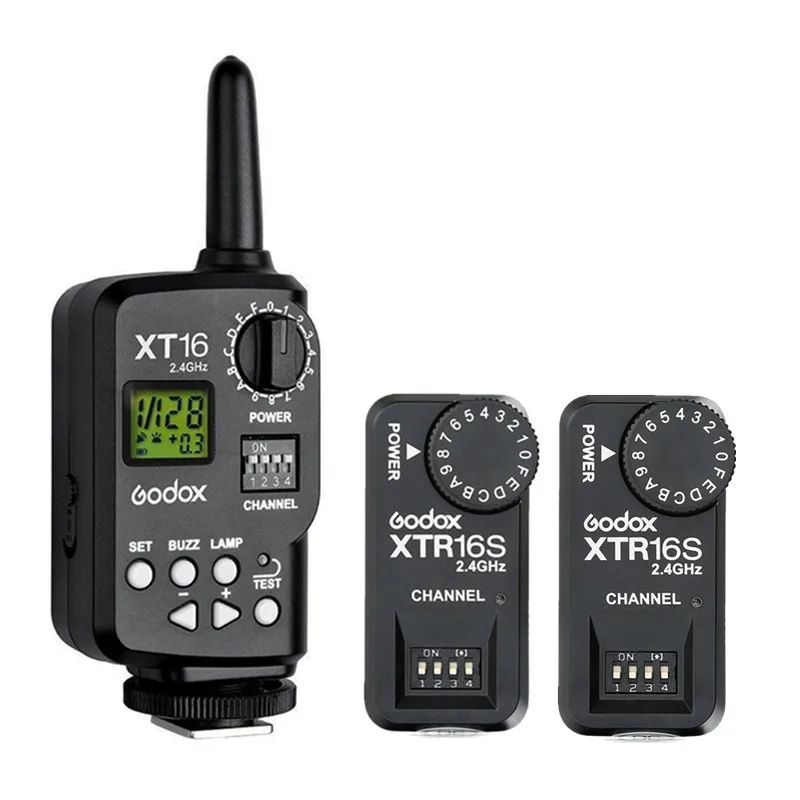 Godox XT-16S 2,4G Беспроводной дистанционного Управление вспышка триггера+ XTR-16S 16 канальный приемник для V850 V850II V860 Godox вспышка - Цвет: Синий