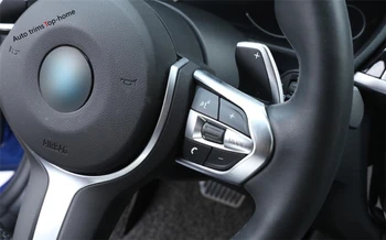 

Yimaautotrims Steering Wheel Button Cover Trim 2 Pcs Fit For BMW 2 Series F22 M-Sport Interior Mouldings Matte /Carbon Fiber ABS