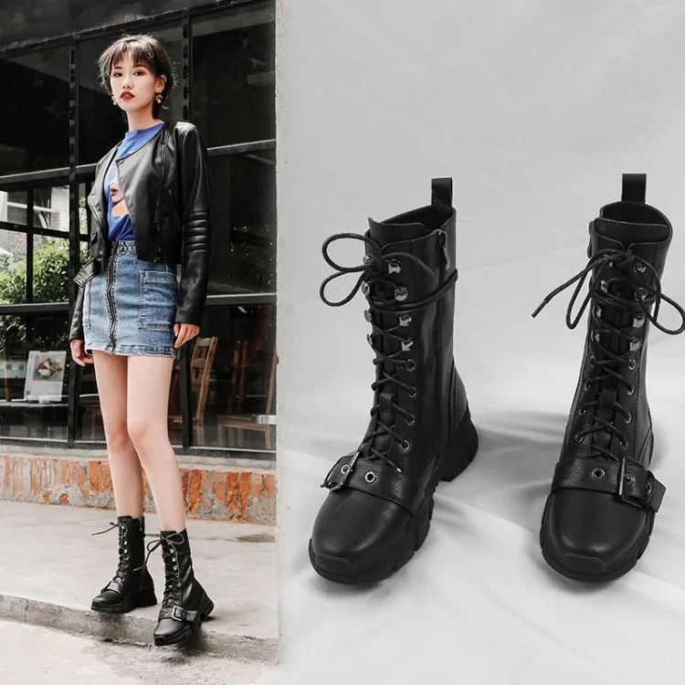 square toe calf boots