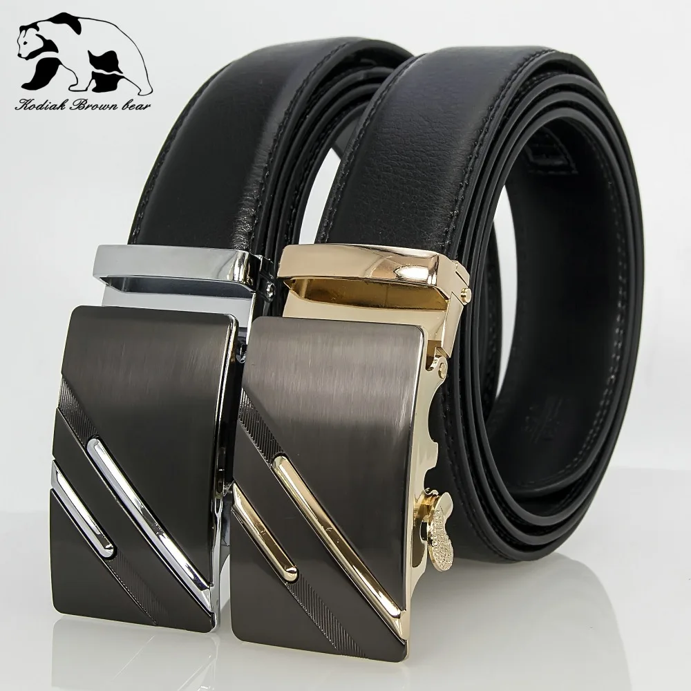 Fashion Men Alloy Rachet Automatic Belt Buckle for Mens Leather Belt Gold//Silver