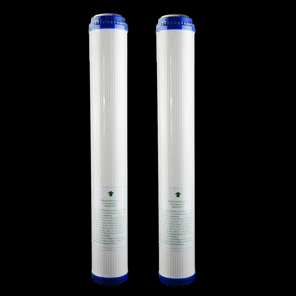 2 pcs 20 inch GAC interpolation granular activated carbon water filter