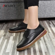 Ariari/; Весенняя женская повседневная обувь; кроссовки на шнуровке; женская обувь из натуральной кожи на плоской подошве; женские лоферы; Туфли-оксфорды; Размеры 35-41