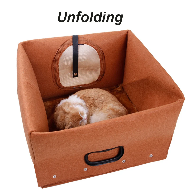 Портативный кошка кровать, пригодная для стирки складная кровать любимчика фетр вигвам Стиль домик для домашних животных для Стрижки животных сошек, ПЭТ Водонепроницаемый кошка сумка для переноски