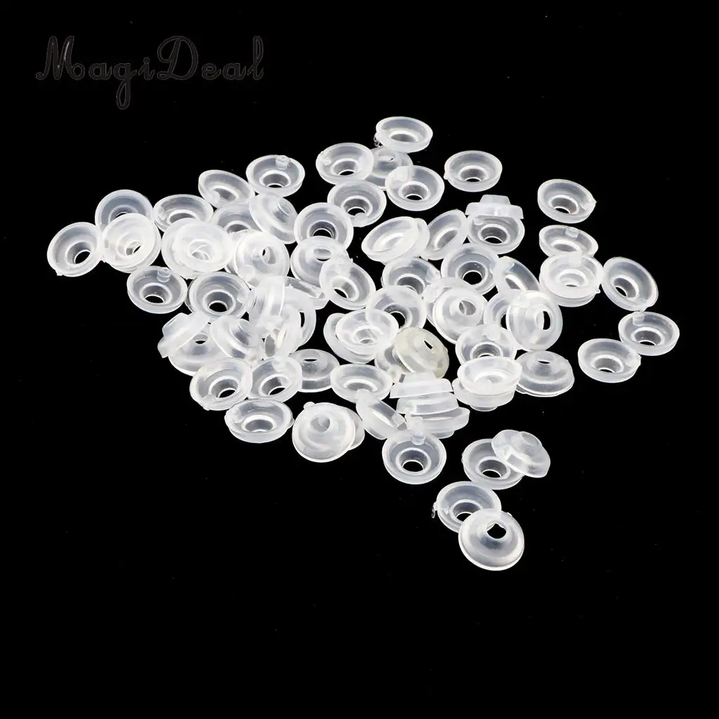 100-Piece 8mm/ 10mm/ 12mm/ 14mm Plastic Safety Eyes with BACKS for Bear Doll DIY Craft - Yellow / Green / Red