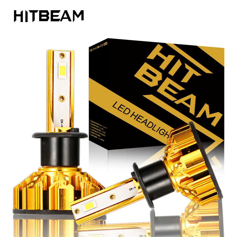 HITBEAM H1 Led Headlight Bulbs Car Head Light 12000LM 12V 60W 6500k