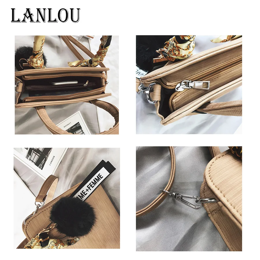 LAN لو الإناث حقائب كتف للنساء 2019 جديد الأزياء crossbody حقيبة حقيبة يد فاخرة حقائب النساء مصمم السفر شعري حقيبة