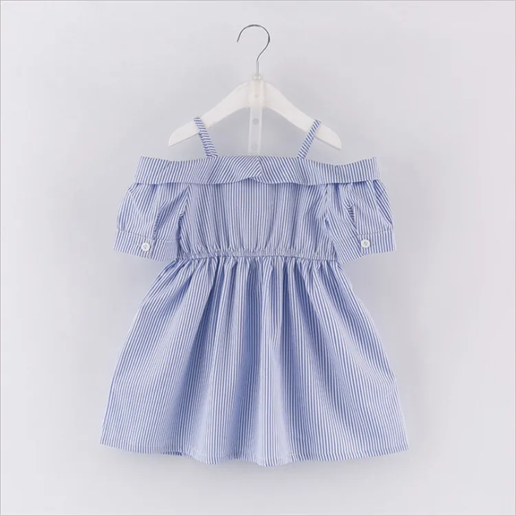 Fanfiluca Kids Dresses Casual Girls Dresses 2018 Stripe A-line Princess Dress Girls Costumes For Girls 4 Years Cotton Clothes003