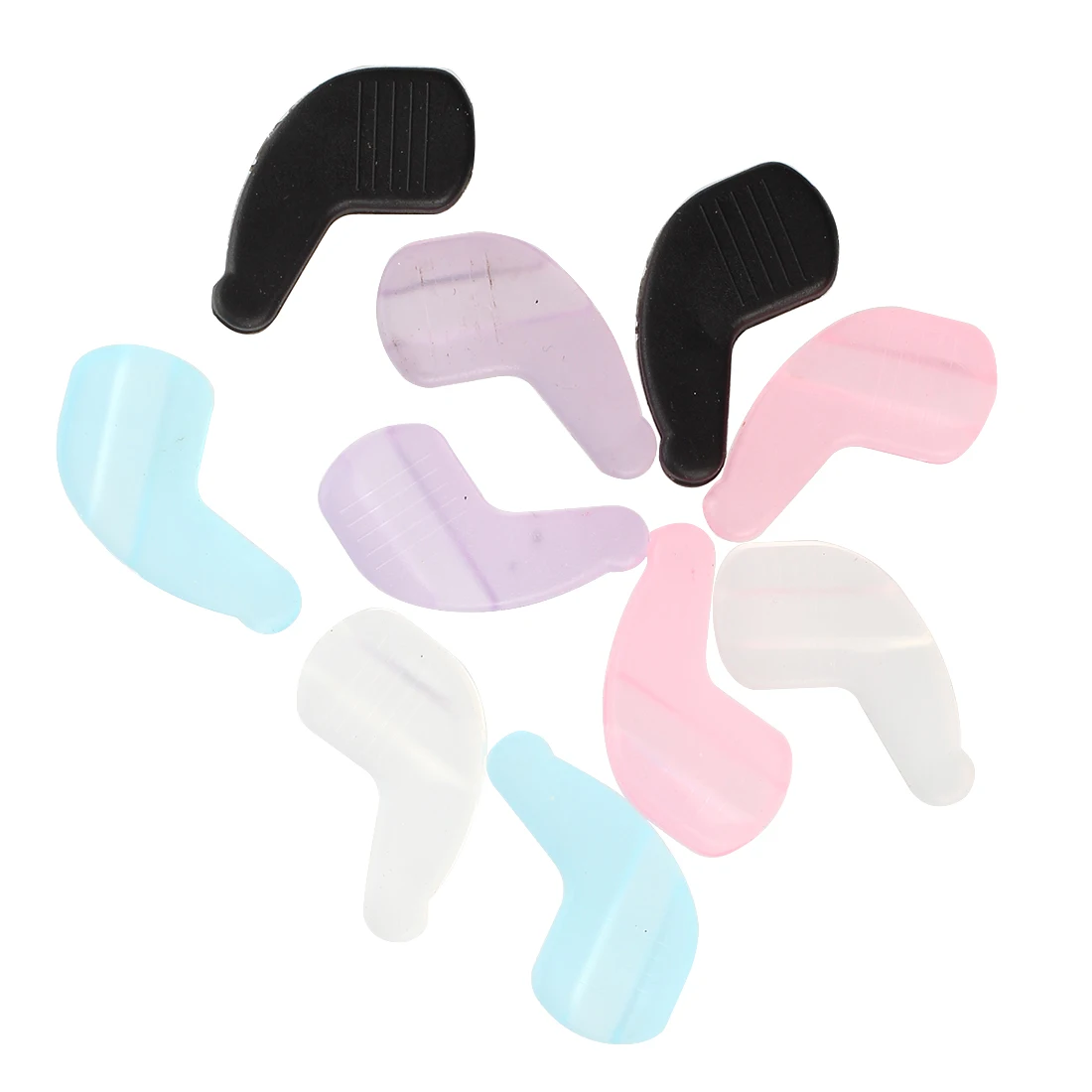 5 Pairs Silicone Eyeglass Antiskid Ear Pads Random ColorsMen's Eyewear