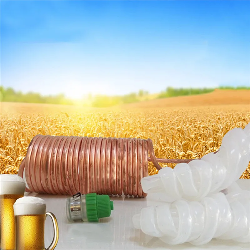 Super Efficient Copper Immersion Wort Chiller Pipe Silicone Tube Home