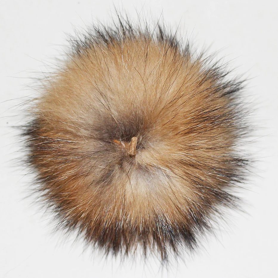 Genuine Natural Raccoon Fur Pompoms Big Fur Balls for Winter Beanies Scarf Hat Accessories. New Fashion raccoon fur ball