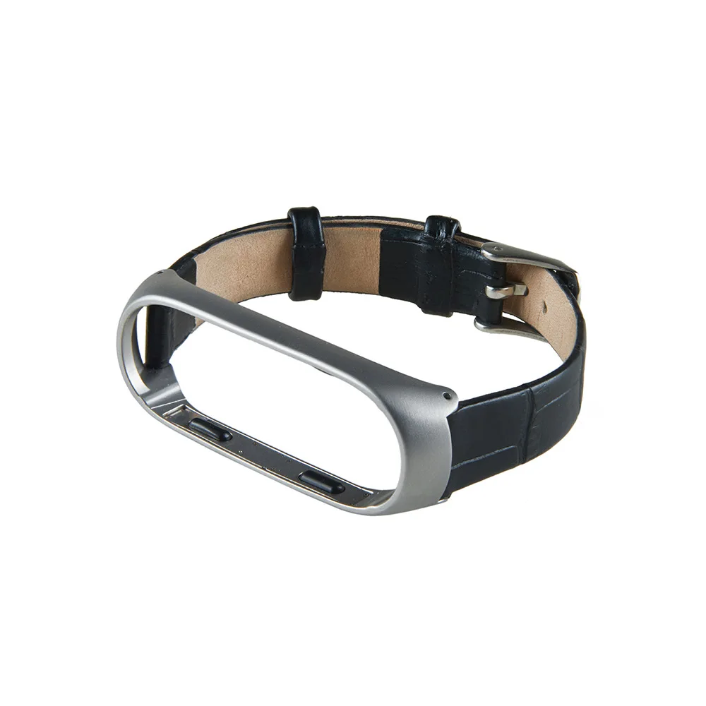 

For Mi Band 3 Strap bracelet Leather metal Wristband and Xiaomi Mi Band3 xiomi band Smart miband3 Band Accessories wrist Strap