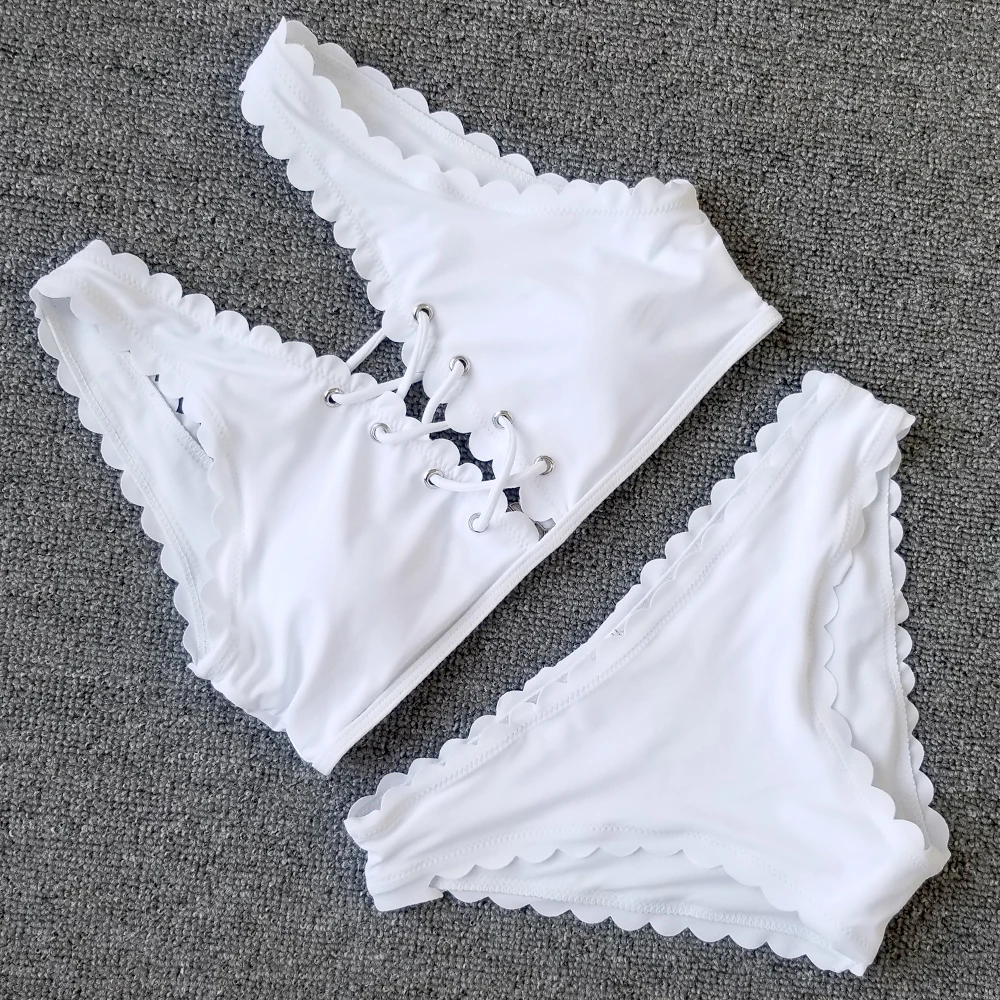 

Sexy Bikinis Women Swimsuit Bandage Swimwear Push Up Bikini Set Ripple Biquini Brazilian Bathing Suit Swim Wear Female Beachwear