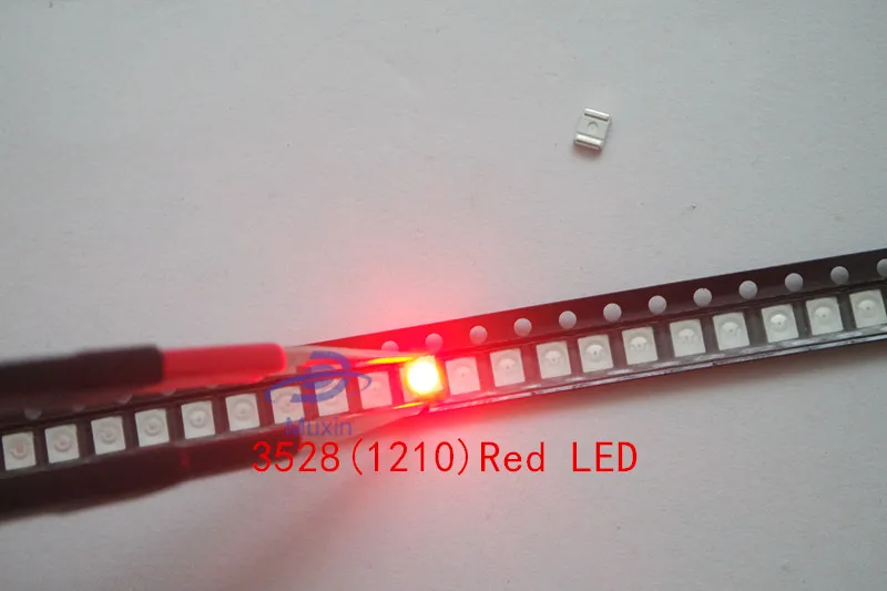SMD Chip 3528 Red LED 500pcs 20mA 2V plcc2 plcc4 Ultra Bright Light 3 ...