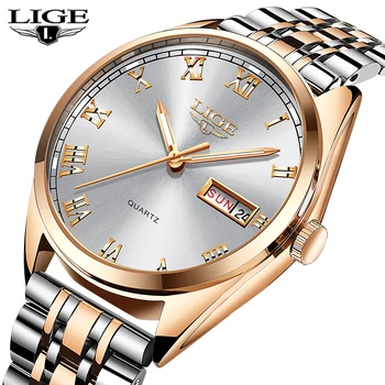 

New LIGE Men's Watches Top Brand Luxury Men Military Sport Watch Mens Stainless Steel Waterproof Watch Quartz Clock Relogio+Box
