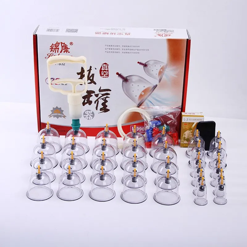 32 pcs ventosa acupuncture cans massage Vacuum cupping set thicker magnetic aspirating cupping ventosas suction cup with tube