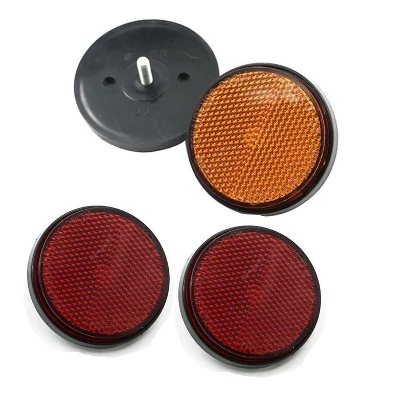 

5.6'' Big Fork Round Decorative Reflectors Reflective sign placard Plate Case For Motorcycle Scooter ATV Dirt Bike Motorbike