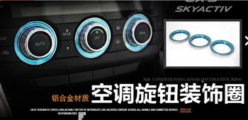 

Case for MAZDA CX5 CX-5 Luminum alloy air AC knobs decorate the Car air conditioning heat control Switch knobs decoration lid
