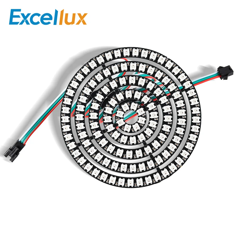 

RGB Addressable WS2812B pixel Ring 8 16 24 35 45 LEDs WS2812 5050 RGB LED Ring WS2812 ic RGB Address led strip DC 5V Full Color