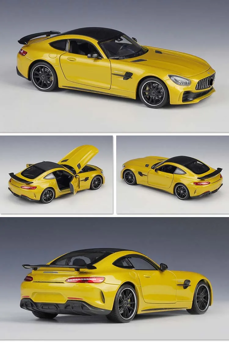 Welly 1:24 Масштаб AMG GT R спортивный автомобиль металлический игрушечный автомобиль сплав гоночный автомобиль литье под давлением модель автомобиля для детей игрушка подарок коллекция оригинальная коробка