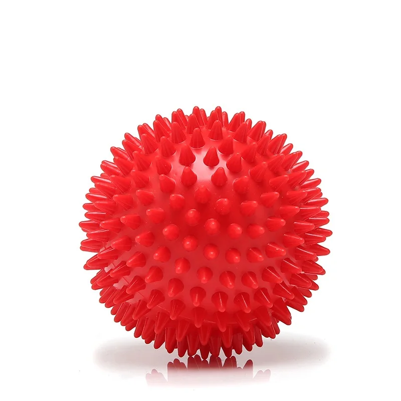 75 мм массаж Jackfruit мяч Многофункциональный Крытый йога мяч с пупырышками Тренажерный Зал Тело фитнес тренировка расслаблять мышцы - Цвет: Красный