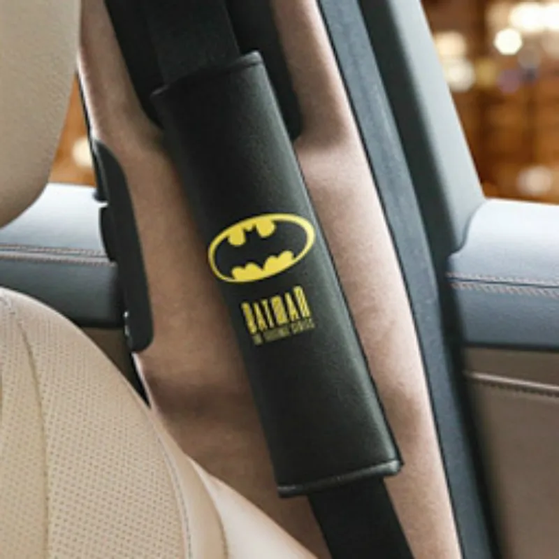 Мультяшный автомобильный ремень безопасности, наплечная накладка, хлопок, детские ремни безопасности на плечо, защитная подушка для Marvel - Название цвета: Красный