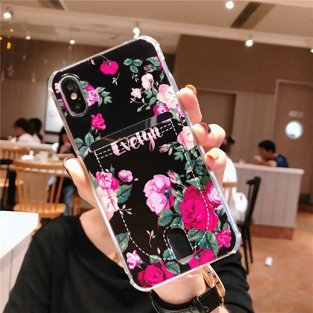 For Iphone X Case Marble TPU Case for Iphone 8 8Plus Credit Card Holder Back Cover for iphone 6 6plus 7 7plus Protective shell (23)