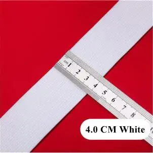 5Meters 1-6CM Black/White High Elastic Band Nylon Webbing Spandex Ribbon Garment Trousers Hair Tie Dress Lace Sewing Accessories - Цвет: White 4 cm