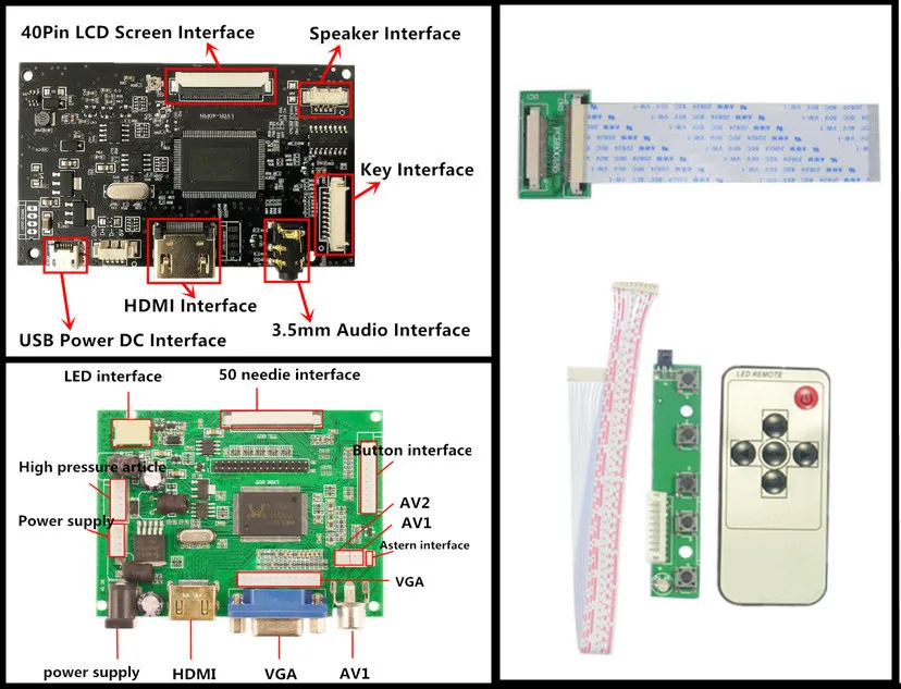 ЖК ttl плата контроллера HDMI VGA 2AV для 7 дюймов EJ070NA-01J Поддержка автоматически Raspberry Pi драйвер платы