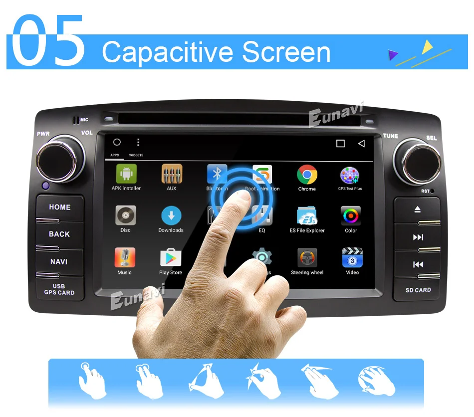 Cheap Eunavi 2 Din Car DVD For Toyota Corolla E120 BYD F3 Android 8.1 Quad core RAM 2G 2Din Car DVD stereo GPS with touch screen WIFI 10