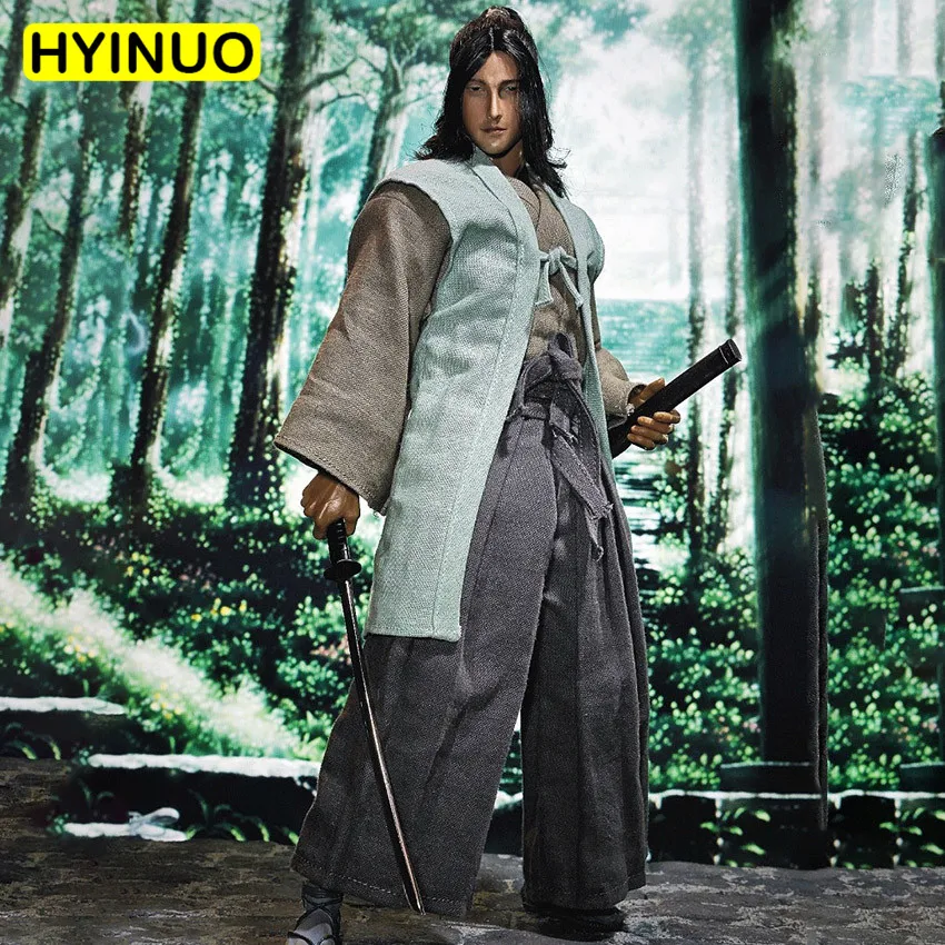 

1/6 Scale WK89007A Sasaki Kojiro Japanese Warrior Suit Action Figure Set Sculpt Model 12' Full Set Action Figure Body Dolls Toys